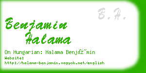 benjamin halama business card